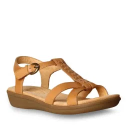 Naturalizer Women's Wesile Beige T-Strap Wedges image 1