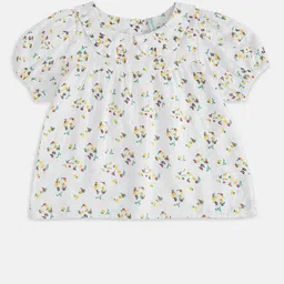 Pantaloons Baby White Floral Print Top image 1