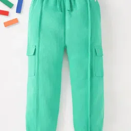 Ed-a-Mamma Kids Green Solid Joggers-picture-11