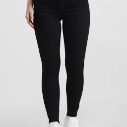 Only Black Cotton Skinny Fit Mid Rise Jeans-image-30