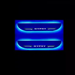 SCA Black Beauty Car Footstep/Door Sill Scuff Plate with Blue Color LED Light for Maruti Gypsy All Model (Set of 4 Pcs)-picture-25