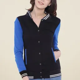 Campus Sutra Blue Solid Sweatshirt image 3