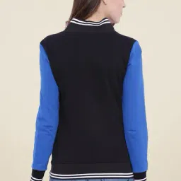 Campus Sutra Blue Solid Sweatshirt image 2