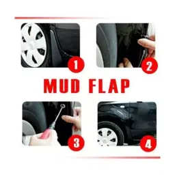 Carsonia Front & Rear Mudguard Plastic Black for Creta Type-II (Set of 4) image 5