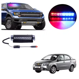 Cartronics 8 LED  Red Blue  Police Flasher Light for Chevrolet Aveo-picture-25
