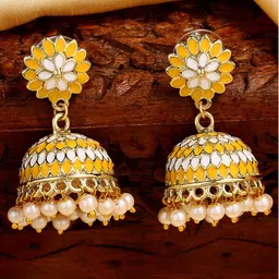 Estele Gold-Plated Floral Studs Earrings-picture-41