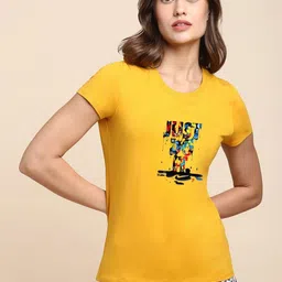 Moda Rapido Women Graphic Printed Round Neck Cotton T-shirt-image-85