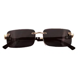 desizer Fashion Square Rimless Sunglasses Women Men Small Frame Rectangle Non Polarized UV Protection Sunglass image 3