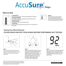 AccuSure Simple Blood Glucose Test Strip - 50 Strips image 4