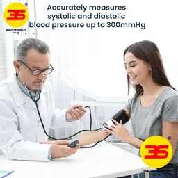 3S Medical Technologies Manual Large Dial Aneroid Sphygmomanometer Blood Pressure Monitor - Gray image 2