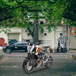 OBEROI'S TRADERS Bike Rear View Side Handle Bar Mirror | York Nut Fitting | Stealth Convex Glass for KTM Duke 125 | 200 | 250 | 390 image 3