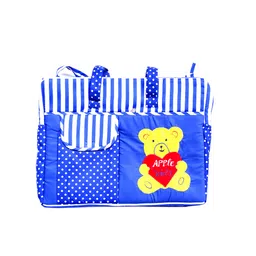 KIKE New Born Baby Multipurpose Mother Bag Diapper Changing Multi Compartment for Baby Care and Maternity Handbag Messenger Bag Diaper Nappy Mama Shoulder Bag 0-24 Months Pack of 1 (Blue) image 1