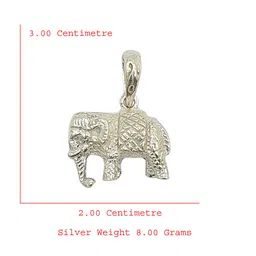 sahiba gems Pure Solid Silver Thoss Chandi Ka Hathi/Elephant Pendant~ Use in Bracelet ya Locket ` for Astrological and Lal Kitab Remedy image 4