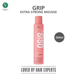 Schwarzkopf Professional OSiS+ Grip Extra Strong Hair Styling Mousse I For Volume and Natural Shine | Frizz Control | Vegan | Extra strong Hold | For Body and Bounce | 200 ml image 2