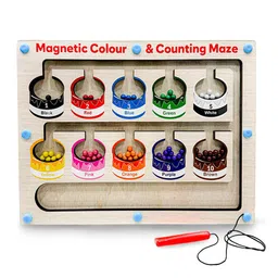 Magnetic Number Counting and Colour Sorting Montessori Toy for 2+ Year Old Boy Girl Hand-Eye Coordination Game Puzzle Toddler Activities Educational Busy Board Skills Toys for 2-5 Years Birthday Gift image 1