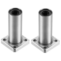 REES52 LMK10UU Extra Long Square Flange Linear Ball Bearings, 10mm Bore Dia, 19mm OD, 55mm Length(Pack of 2) image 1