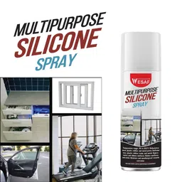 Wesaf Multipurpose Silicone Lubricant Spray, Odourless, Colourless & Non-Toxic Lubricant, Rejuvenates & Shines Surfaces, Lubricates Most Plastic, Rubber & Metal Parts Grade 0007 (300g/513 ml) image 3