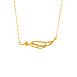 p.c. chandra jewellers 14k (585) Yellow Gold and American Diamond Pendant for Women image 3