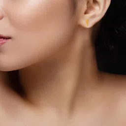 p.c. chandra jewellers 14k (585) Yellow Gold Stud Earrings for Women image 4