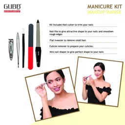 GUBB Manicure Kit - Nail Clipper, Nail Filer, Nail Buffer, Cuticle Remover & Flat Tweezer image 3