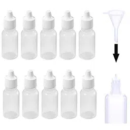 DIY Crafts 10 ML, 10 Pack, 10ml Empty Plastic Dropper Bottle/Eye Dropping Bottles Squeezable Eye Liquid Dropper + 1 Mi(10 ML, 10 Pack) image 1