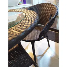 Bhairav Store D-12 Garden Patio 4 Seater Chair And 1Table Set Balcony Garden Coffee Table Set Outdoor Indoor Furniture Set - 41.73X36.61X36.61 Inch, Rattan & Wicker image 4