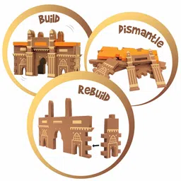 Imagimake Mapology Monuments of India - Construction Set - Make 10 Monuments - Educational Toy for Boys & Girls Above 5 Years Kids (Multicolour) (10 Pieces) image 3