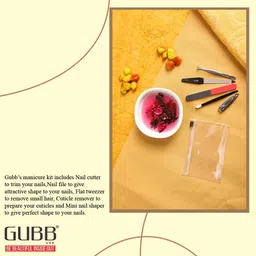 GUBB Manicure Kit - Nail Clipper, Nail Filer, Nail Buffer, Cuticle Remover & Flat Tweezer image 4