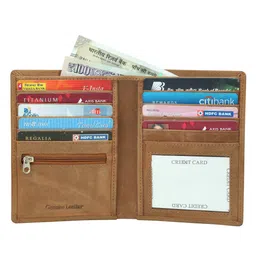 style98 Style Shoes Tan Smart and Stylish Leather Passport Holder image 3