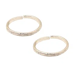 sahiba gems Exclusive Silver/Chandi Toe Ring (Leg Thumb Ring) for Women 2 Piece image 2