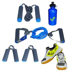 Gowin Badminton Shoe Staunch White/Lime Size-12 Kids with Verified Training Set image 1