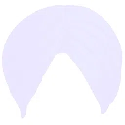 bismaadh Men's Cotton Sikh Traditional Punjabi Dastaar Full Voile Madhurani Dashmesh Pagri (White, 3.75 m) image 1