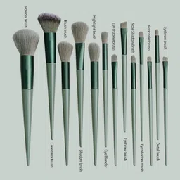 GLOW FIRST Makeup Brush Set Kit - 13 Pcs Premium Synthetic Kabuki Eye Shadows Make Up Brushes, Eyeliner Brushes Blending Face Powder Blush Cosmetics Brushes Tool Kit image 2