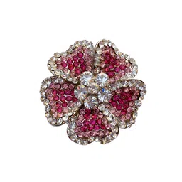 fure Pink Five Petal Flower Brooch image 1