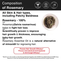 Soulflower Rosemary Essential Oil for Hair Growth, Nourishment, Thick & Strong Hair, Moisturising Skin | Clinically Tested & Ecocert Certified Organic 100% Pure, Natural| Pack of 2 15ml Each image 3