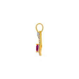 p.c. chandra jewellers 14k (585) Yellow Gold and American Diamond Pendant for Women image 5