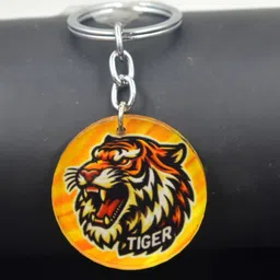 afh Tiger Zoadic Lucky Charm Religious Acrylic Keychain for Men and Women Gifting image 1