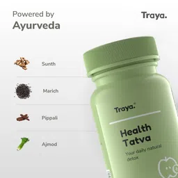 Traya Gut Health Combo Tablets, Immunity & Metabolism Boosters Tablets, Digestive Enzymes, Stress Relief, Acidity Remedies, Gutt Shuddhi (30 Tablets) + Health Tatva (60 Tablets) image 4