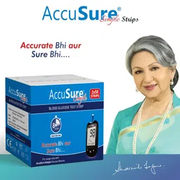 AccuSure Simple Blood Glucose Test 100 Strips, 2 X 50 Test Strip (Multicolor) image 5