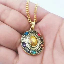 rvm jewels Infinity War Endgame Thanos 6 Gauntlet Power Stones Pendant Necklace Fashion Jewellery Accessory for Men and Women image 5