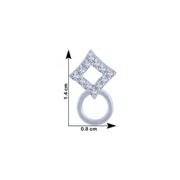 p.c. chandra jewellers 18k (750) White Gold and Diamond Stud Earrings for Women image 4