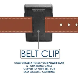 Zaoma Flap Case Cover Pouch Compatible for Extremely Compact Ambrane 10000 mAh Power Bank (22.5 W, Power Delivery 3.0) (Black, Cases with Holder) (AMB10KCOM_MER) image 5