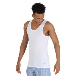 u.s. polo assn. Men's Comfort Regular Fit Pure Cotton I024 Vest - Pack of 1 image 2