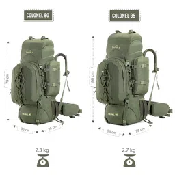 Tripole Colonel Metal Frame Rucksack with Detachable Bag & Rain Cover for Trekking & Travelling | Men & Women | 3 Year Warranty image 4