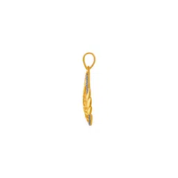 p.c. chandra jewellers 14k (585) Yellow Gold and American Diamond Pendant for Women image 5