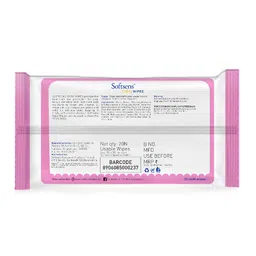 Softsens Baby Gentle Cloth Wipes for Baby Skin Enriched with Aloe Vera & Vitamin E I Dermatologically Tested & Parben Free - 20 Wipes (Pack of 5) image 2