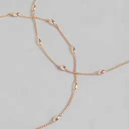 zavya 925 Sterling Silver Anklet Pair | Rose Gold Plated Adorned Women Chain Anklet | With Certificate of Authenticity and 925 Hallmark image 5