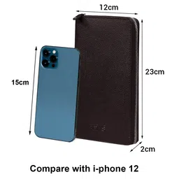 abys RFID Protected Coffee Leather Passport Holder for Men and Women (5117AB1) image 2