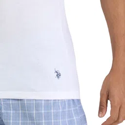 u.s. polo assn. Men's Comfort Regular Fit Pure Cotton I024 Vest - Pack of 1 image 4