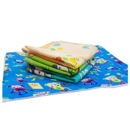 KmCho Newborn Baby Care Cloth Set Combo (28 Pcs) – 4 Jhabla, 8 Nappy, 8 Mittens, 4 Caps & 4 Plastic Mats – Soft Hosiery Fabric for Boys & Girls – Comfortable & Skin-Friendly Essentials image 2